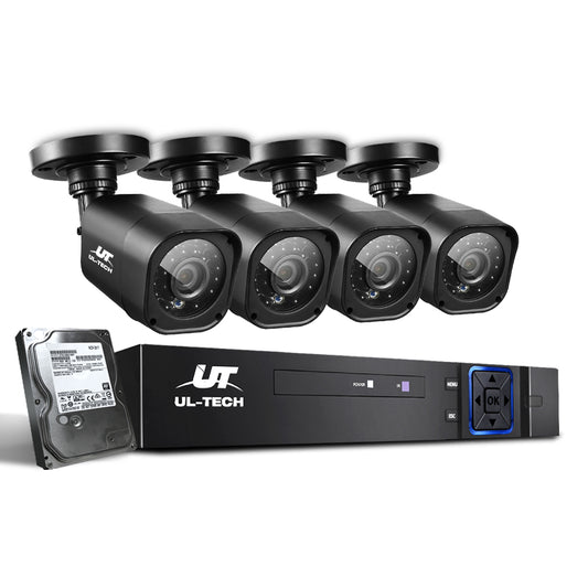 UL-tech CCTV Security System 4CH DVR 4 Cameras 2TB Hard Drive-0