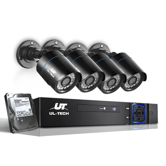 UL-tech CCTV Security System 8CH DVR 4 Cameras 2TB Hard Drive-0