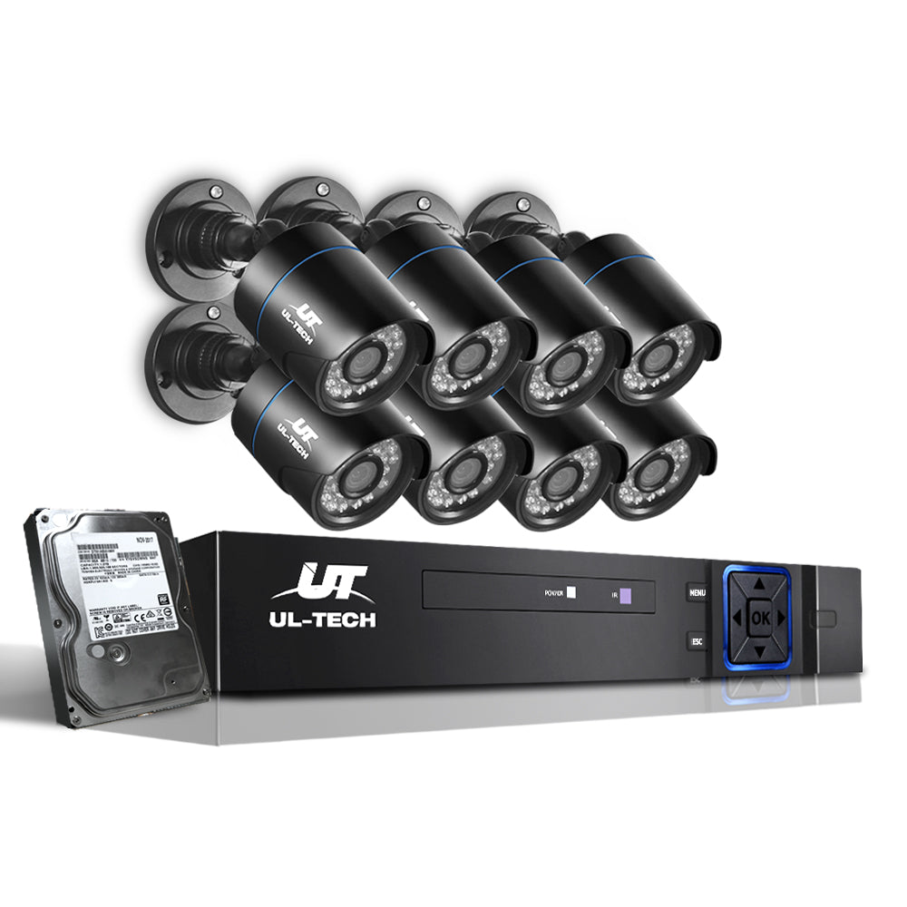 UL-tech CCTV Security System 8CH DVR 8 Cameras 2TB Hard Drive-0