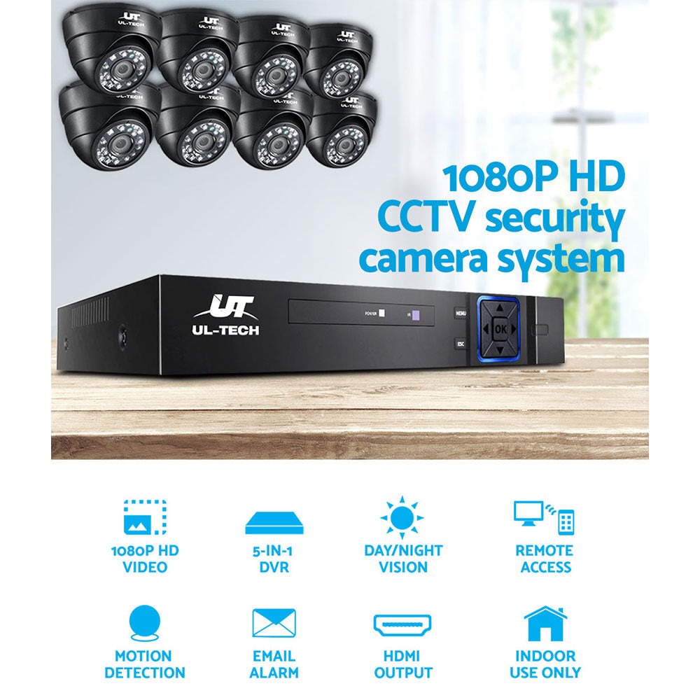 UL-tech CCTV Security System 8CH DVR 8 Cameras 1080p-3