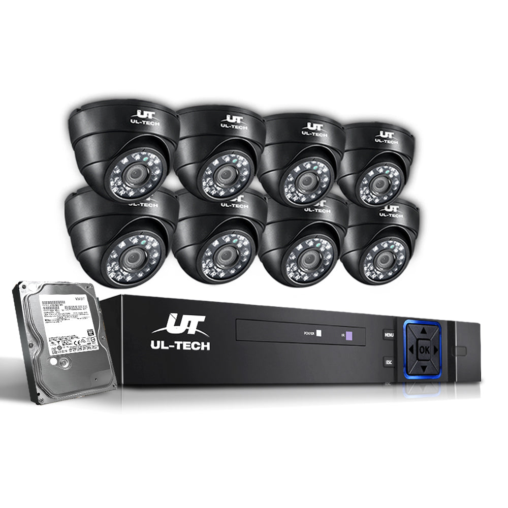 UL-tech CCTV Security System 8CH DVR 8 Cameras 2TB Hard Drive-0