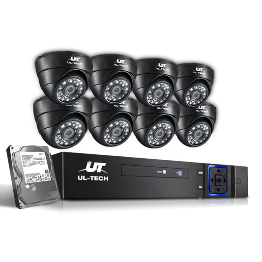 UL-tech CCTV Security System 8CH DVR 8 Cameras 2TB Hard Drive-0