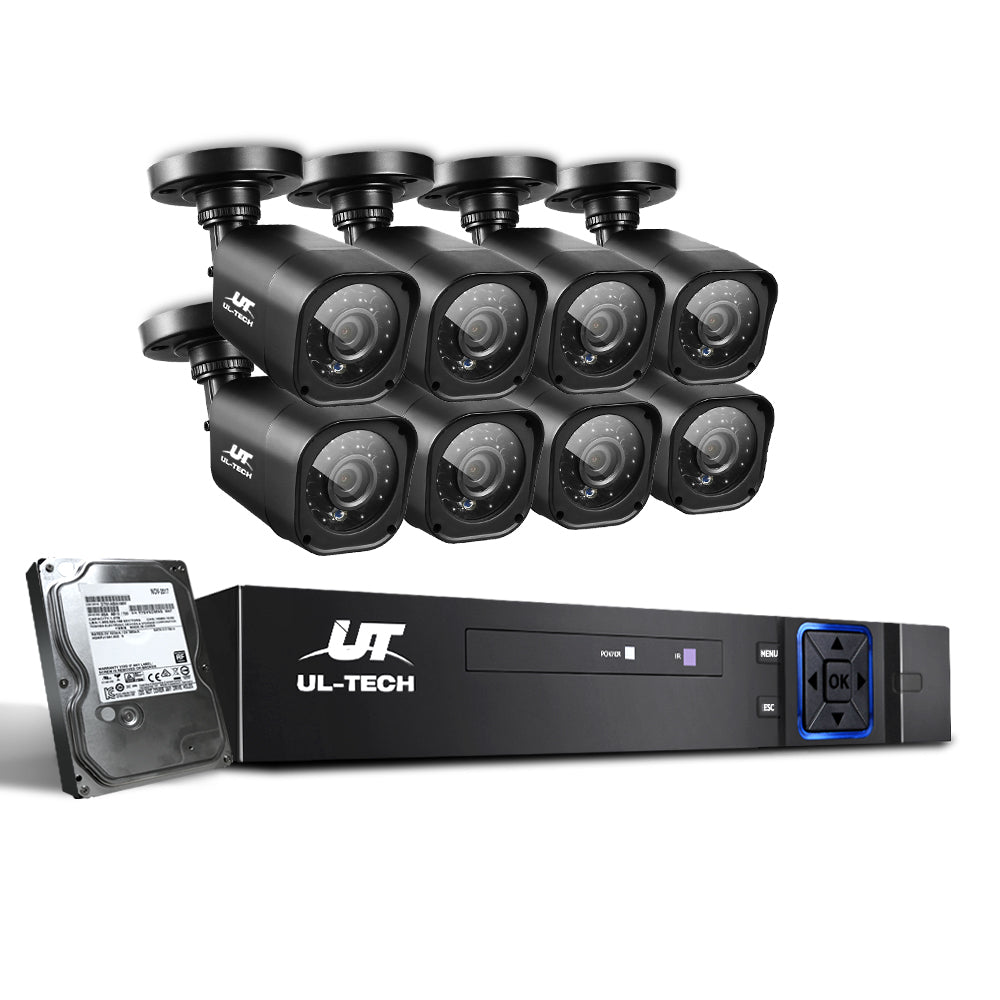 UL-tech CCTV Security System 8CH DVR 8 Cameras 2TB Hard Drive-0
