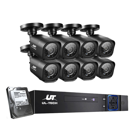 UL-tech CCTV Security System 8CH DVR 8 Cameras 1TB Hard Drive-0