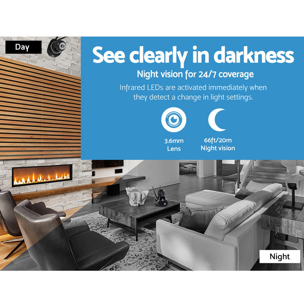 UL-tech 1080P Wireless IP Camera Security WIFI Cam Black-4