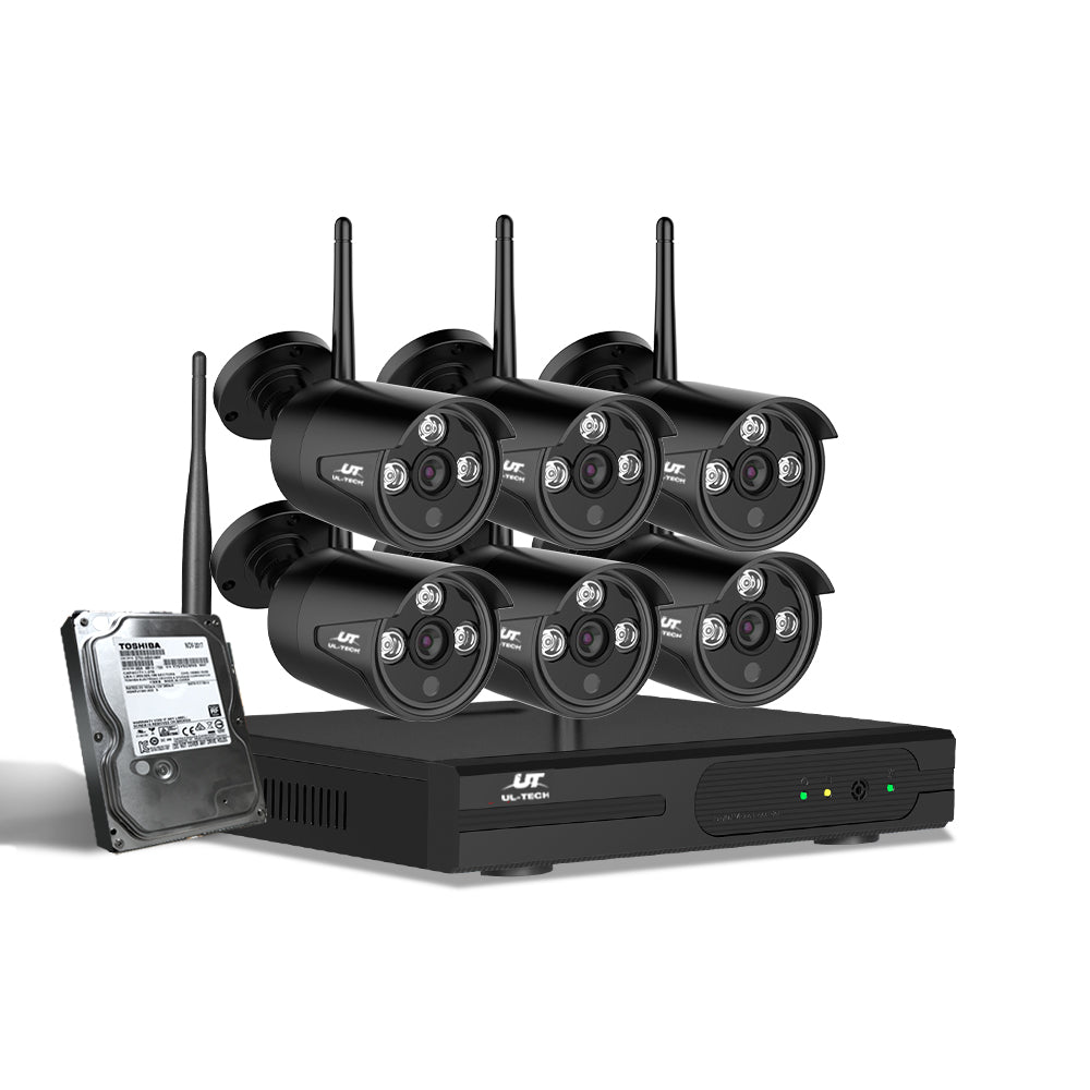UL-tech Wireless CCTV Security System 8CH NVR 3MP 6 Bullet Cameras-0