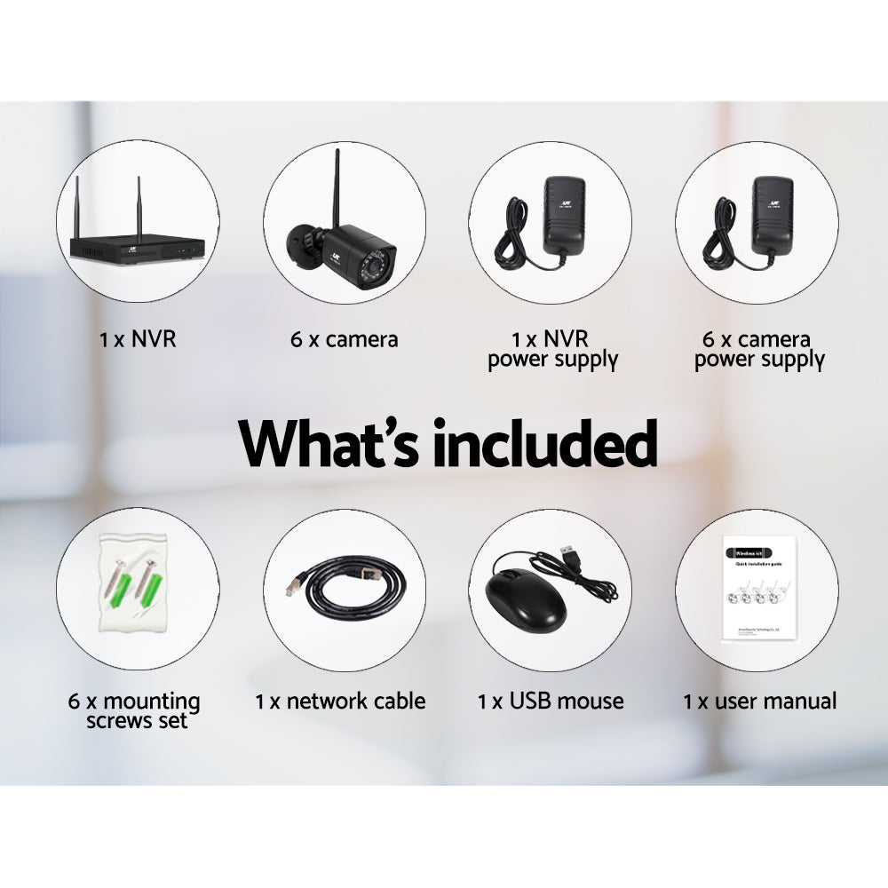 UL-TECH 3MP 8CH NVR Wireless 6 Security Cameras Set-3