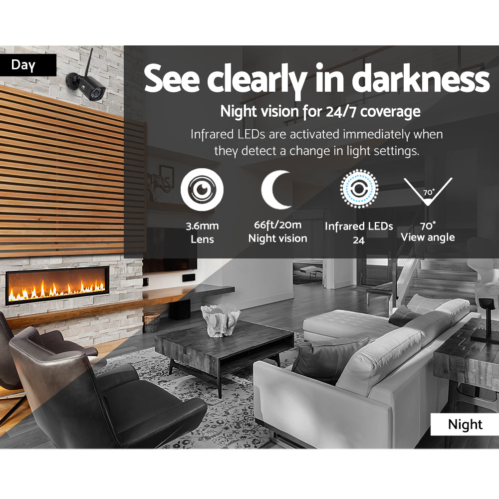 UL-TECH 3MP 8CH NVR Wireless 6 Security Cameras Set-5