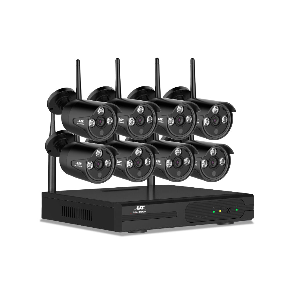 UL-tech Wireless CCTV Security System 8CH NVR 3MP 8 Bullet Cameras-0