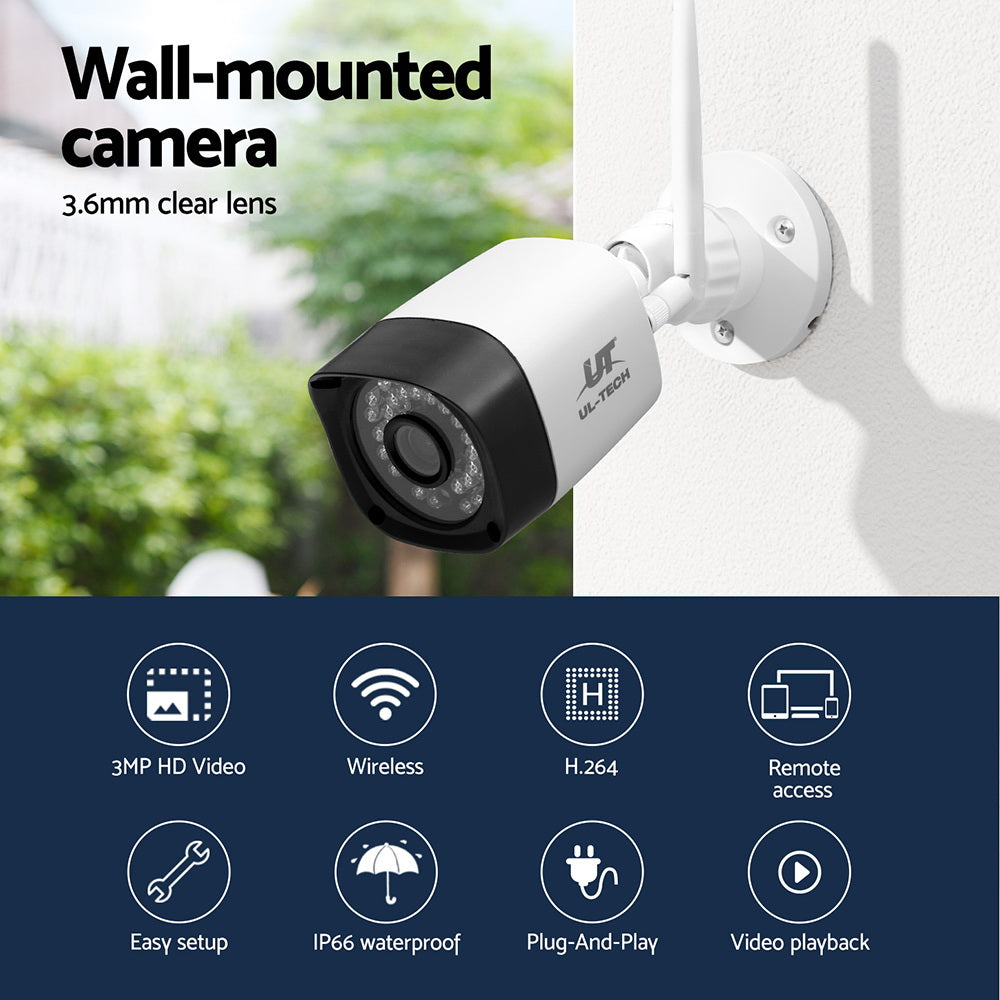 UL-tech 3MP Wireless CCTV 8CH 4 Square Camera-3