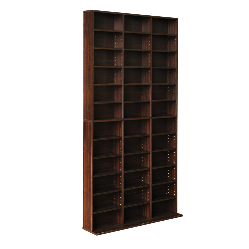 Artiss Bookshelf CD Storage Rack - BERT Brown-0