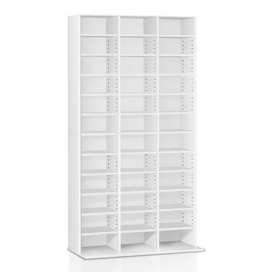 Artiss Bookshelf CD Storage Rack - BERT White-0