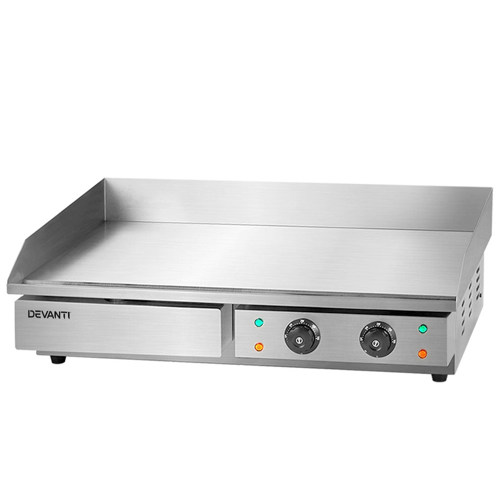 Devanti Commercial Electric Griddle 73cm BBQ Grill Plate 4400W-0