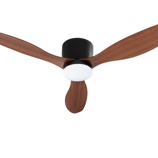 Devanti 52'' Ceiling Fan DC Motor w/Light w/Remote - Dark Wood-0