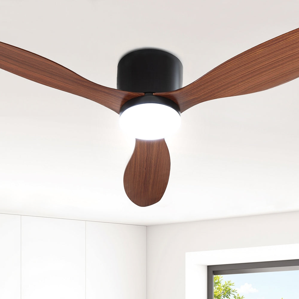 Devanti 52'' Ceiling Fan DC Motor w/Light w/Remote - Dark Wood-6