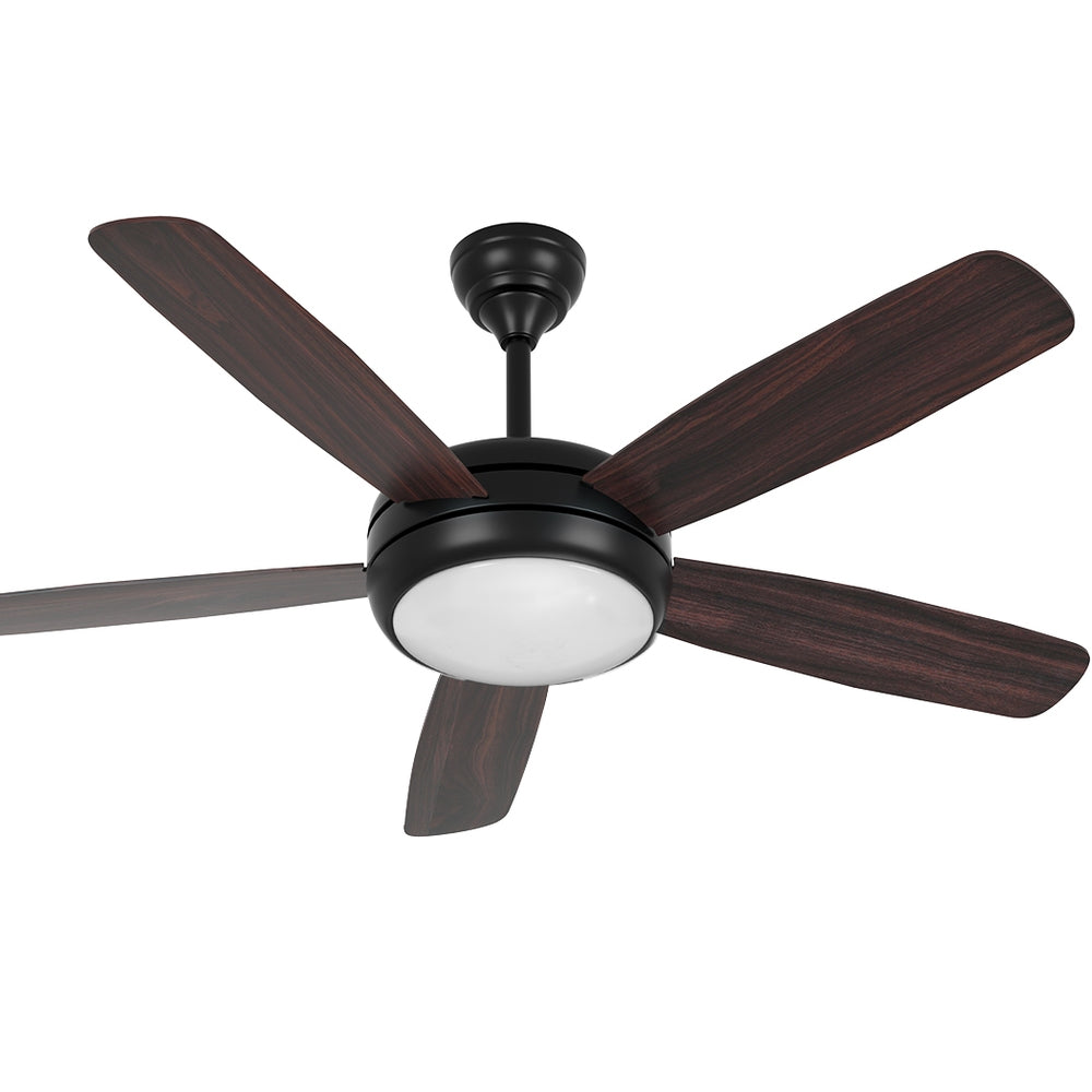 Devanti 52'' Ceiling Fan AC Motor 5 Blades w/Light - Dark Wood-0