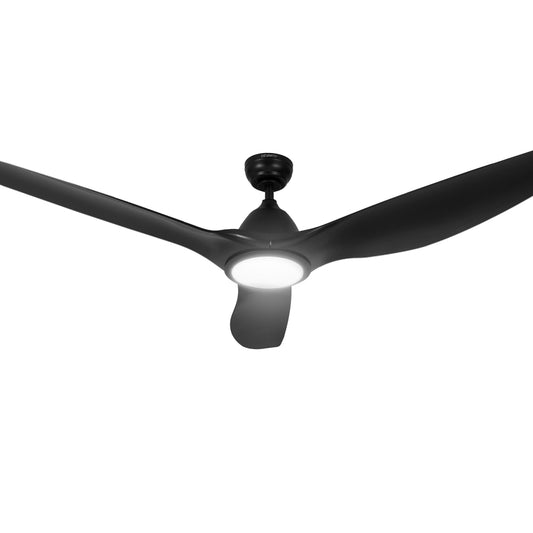 Devanti 64 Inch Ceiling Fan DC Motor w/Light w/Remote - Black-0