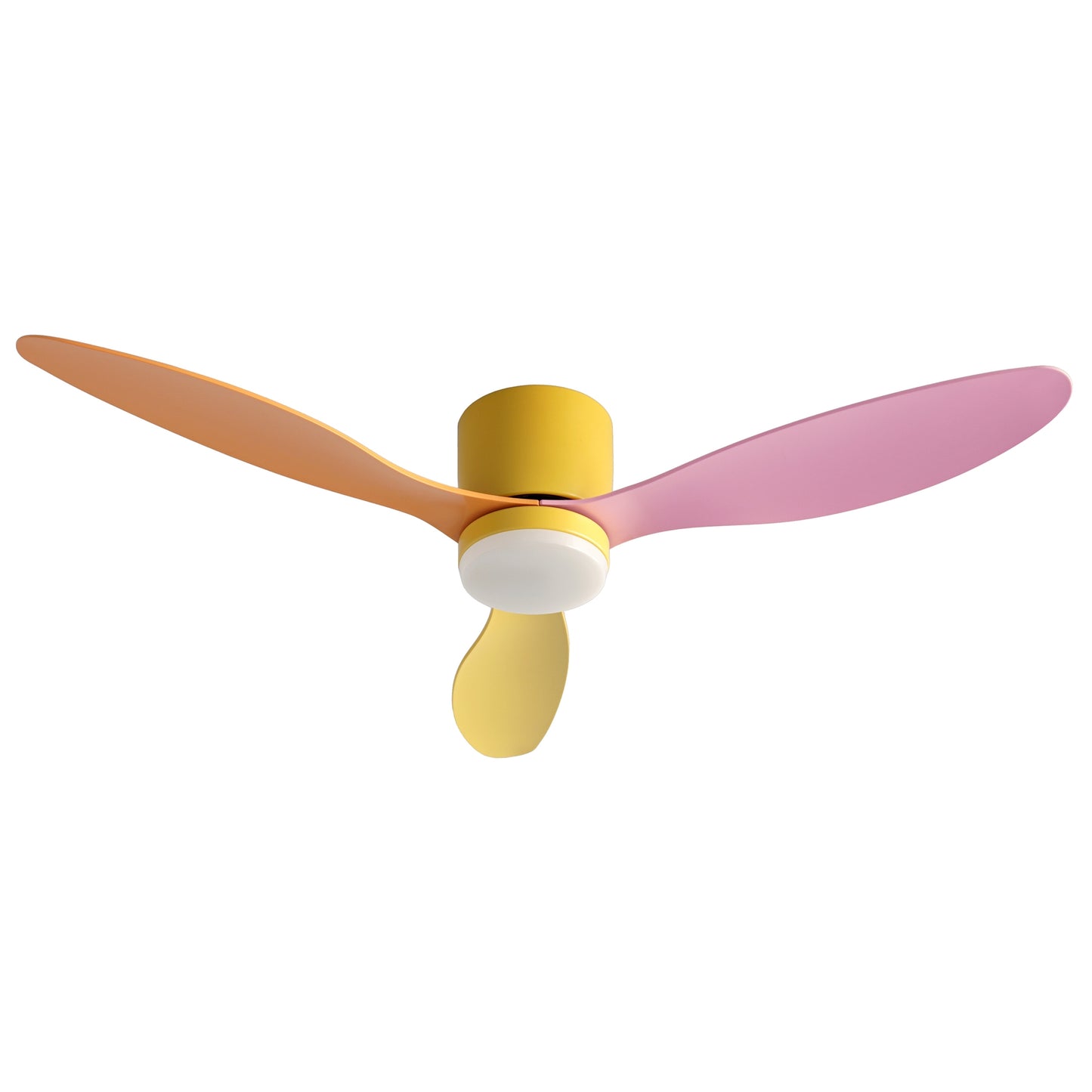 Devanti 52'' Ceiling Fan 3 Blades DC Motor w/Light w/Remote Yellow Pink Orange-2