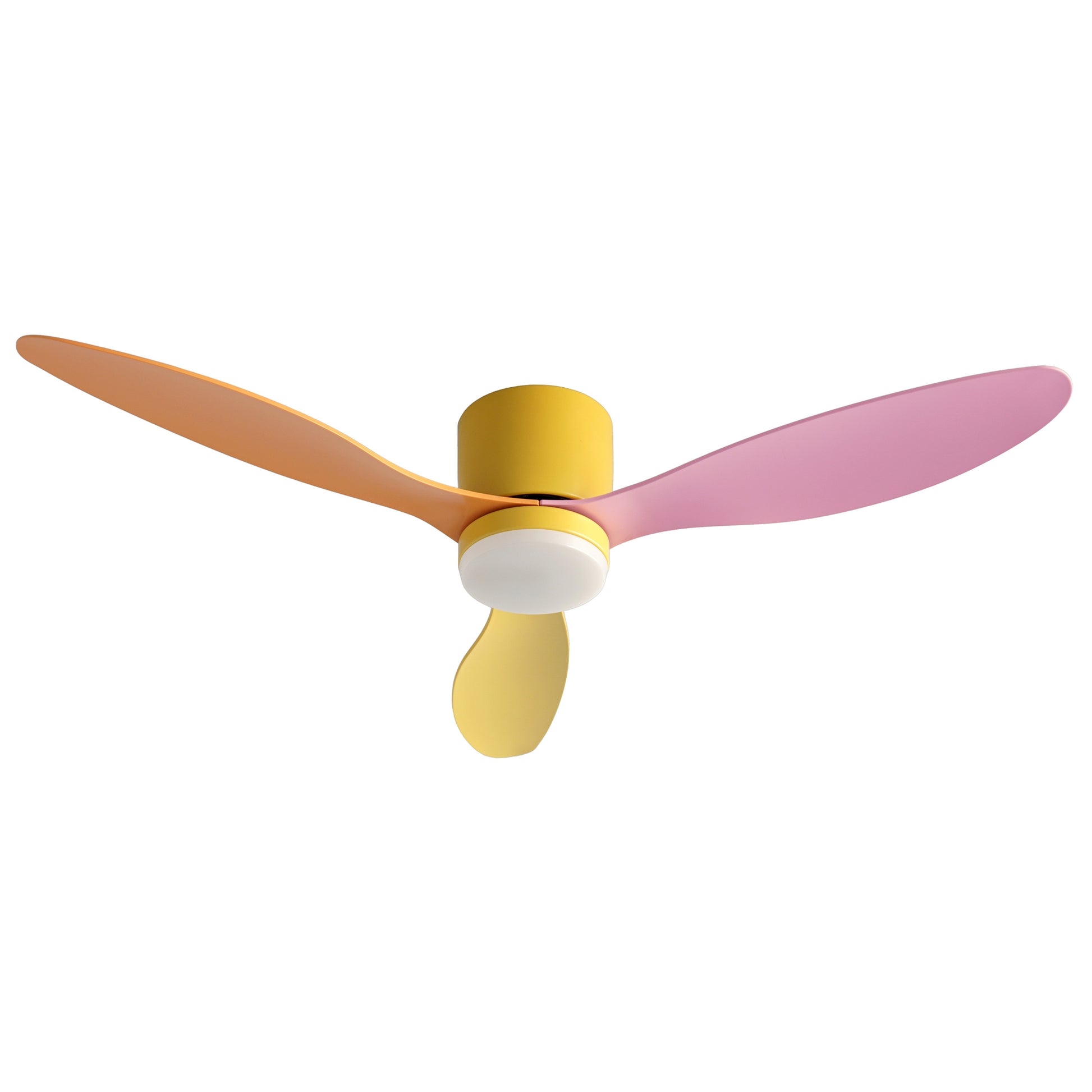 Devanti 52'' Ceiling Fan 3 Blades DC Motor w/Light w/Remote Yellow Pink Orange-2