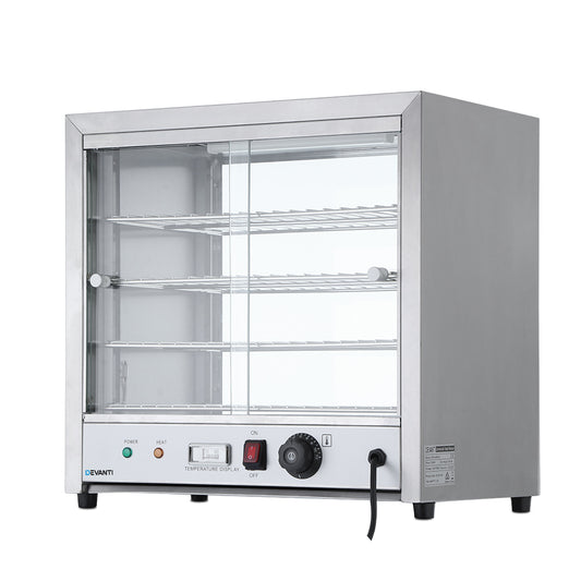 Devanti Commercial Food Warmer Hot Display Showcase Cabinet 54cm-0