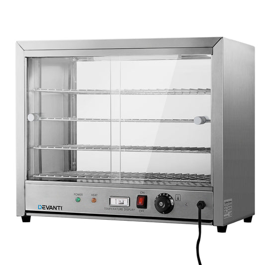 Devanti Commercial Food Warmer Hot Display Showcase Cabinet 64cm-0