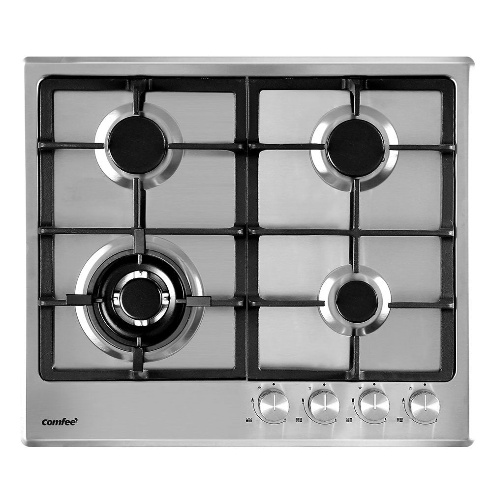 Comfee 60cm Gas Cooktop Stainless Steel 4 Burners Kitchen Stove Cook Top NG LPG-0