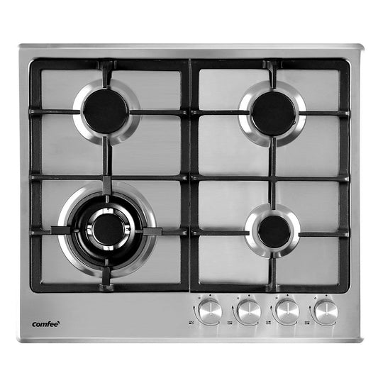 Comfee 60cm Gas Cooktop Stainless Steel 4 Burners Kitchen Stove Cook Top NG LPG-0