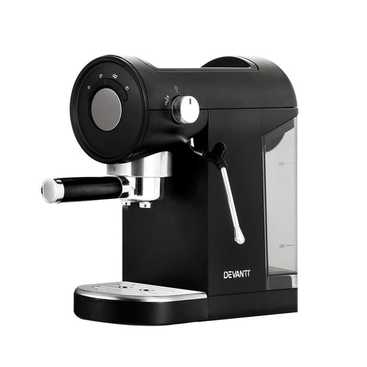 Devanti 20 Bar Coffee Machine Espresso Cafe Maker Black-0