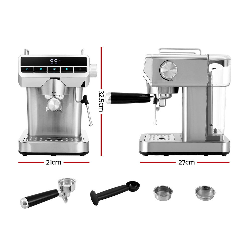 Devanti 20 Bar Coffee Machine Espresso Cafe Maker-1