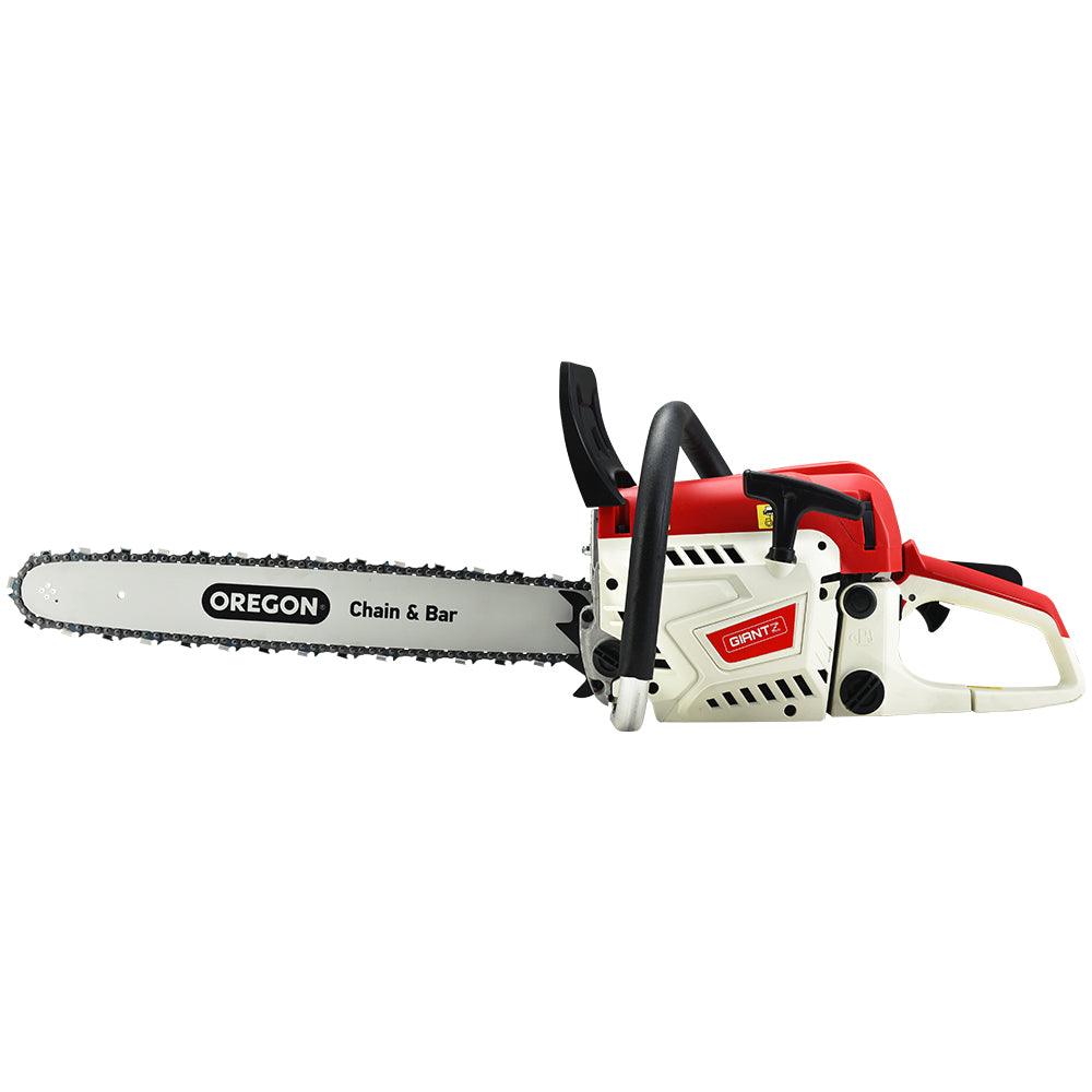 Giantz Chainsaw Petrol 52CC 20" Oregon Bar Commercial E-Start Pruning Chain Saw-2