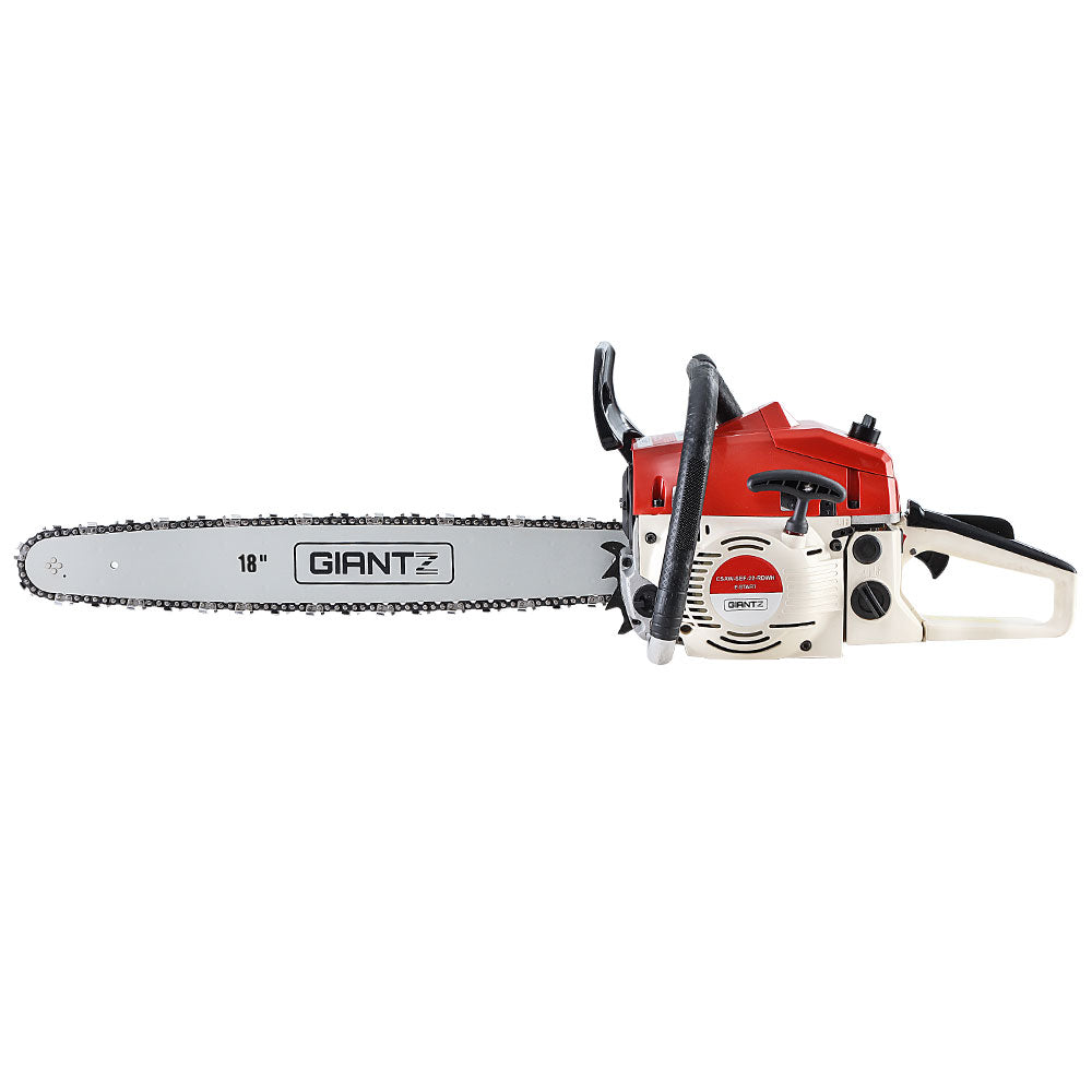 Giantz Chainsaw Petrol 75CC 18" Bar Commercial E-Start Pruning Chain Saw-2