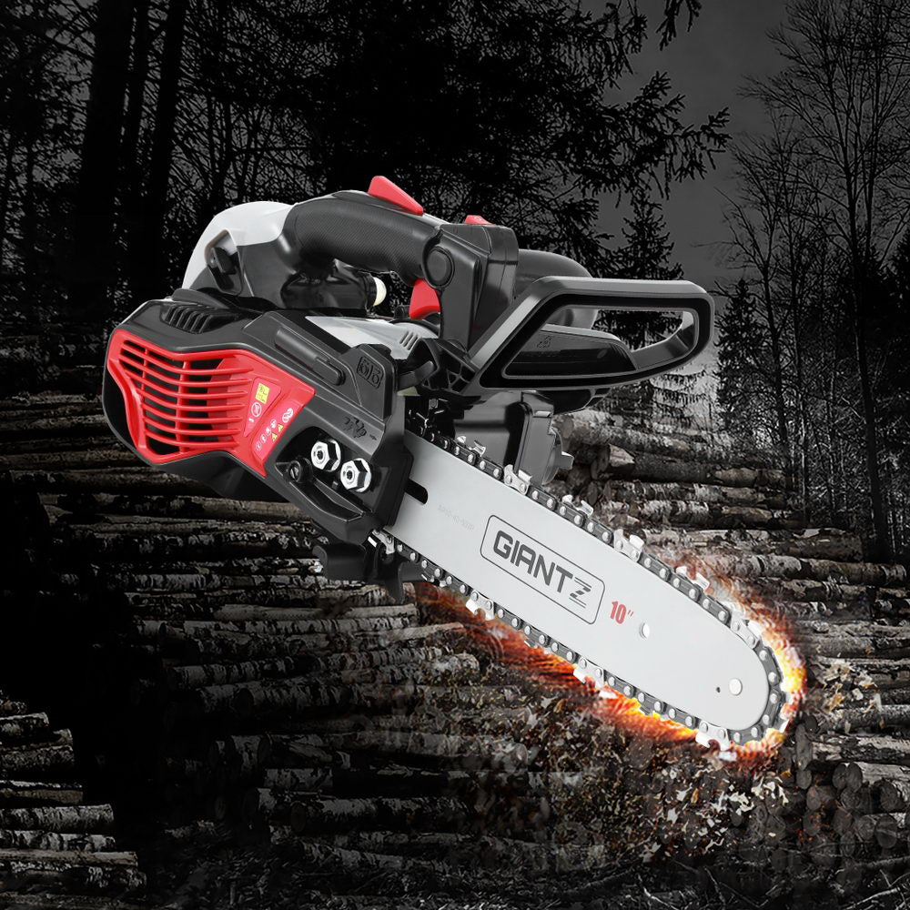 Giantz 25CC Petrol Chainsaw 10'' Bar Chain Saw Lightweight for Pruning Cutting-6