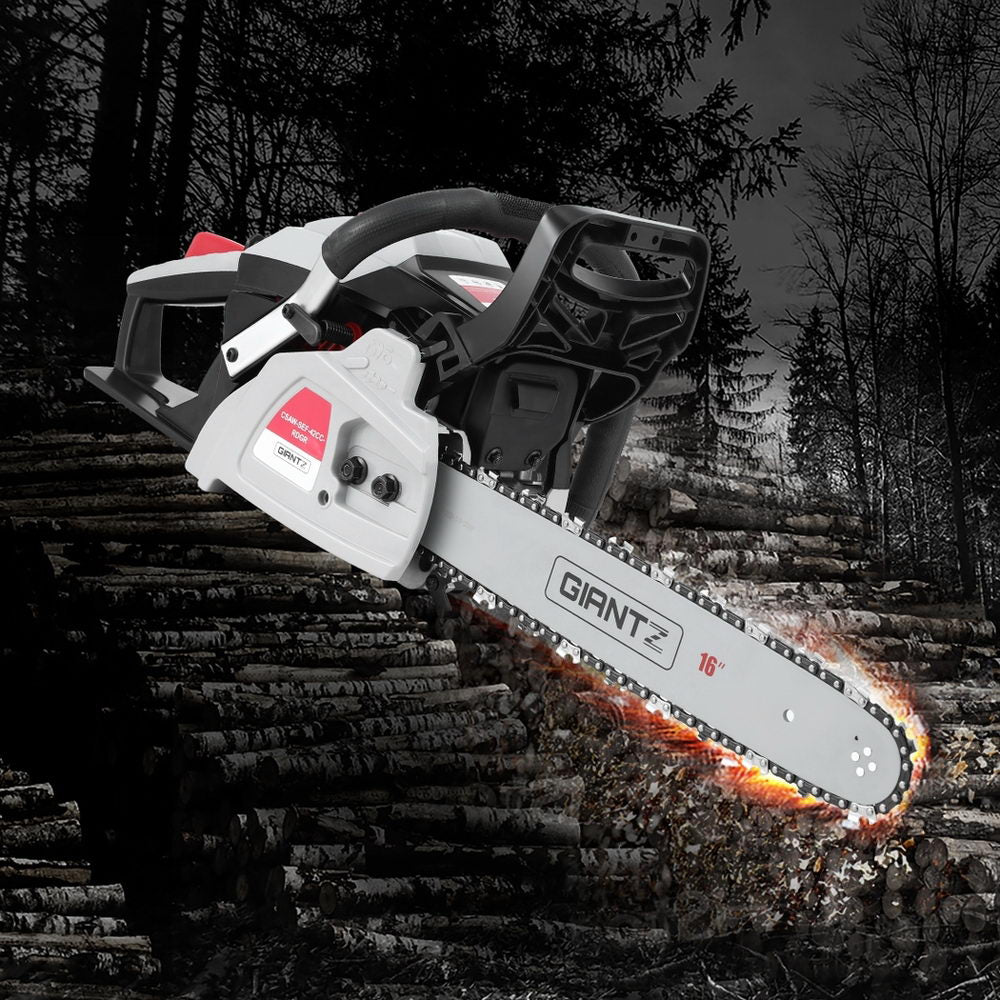 Giantz 42CC Petrol Chainsaw 16'' Bar Chain Saw Lightweight for Pruning Cutting-9