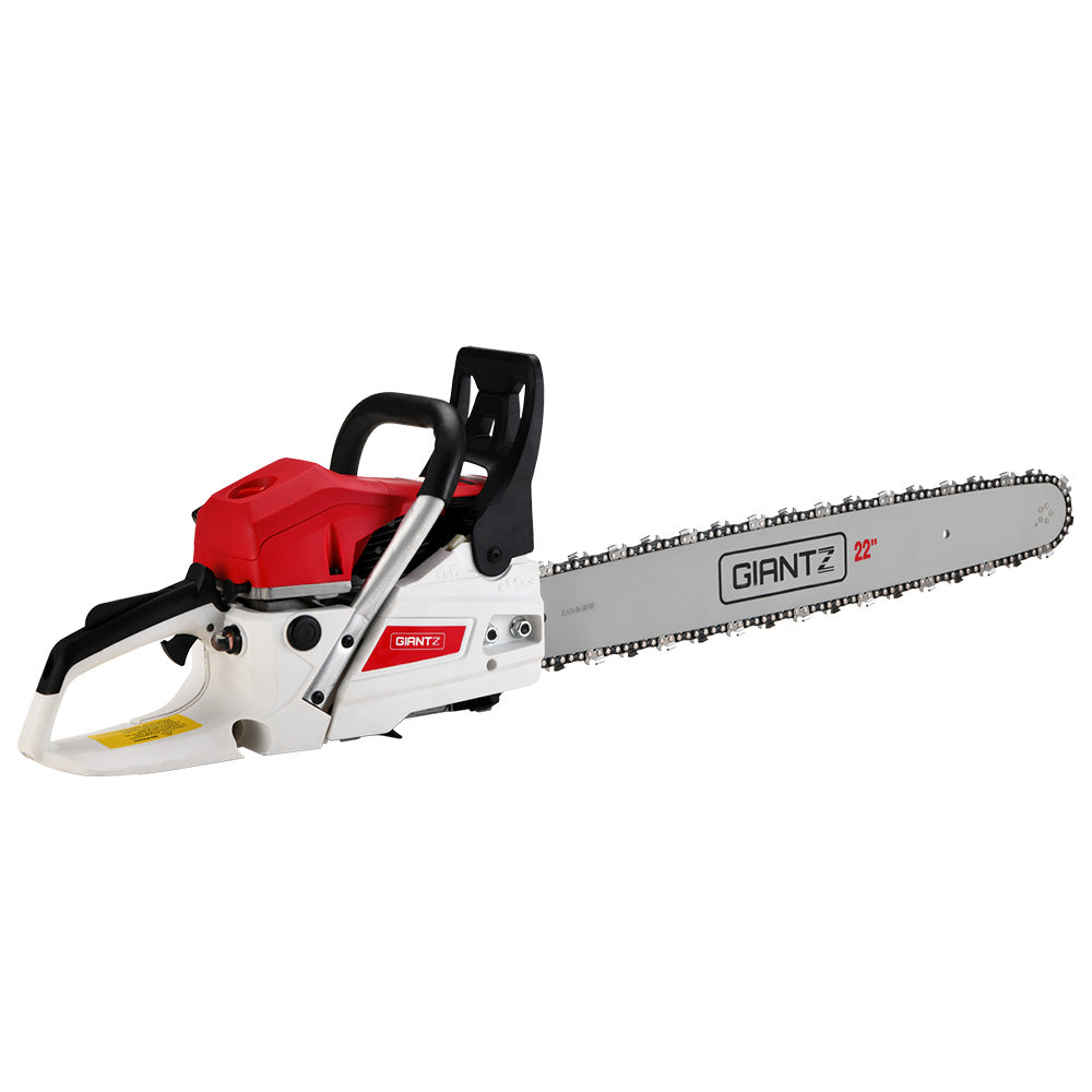 Giantz Chainsaw Petrol 62CC 22" Bar Commercial E-Start Pruning Chain Saw-2