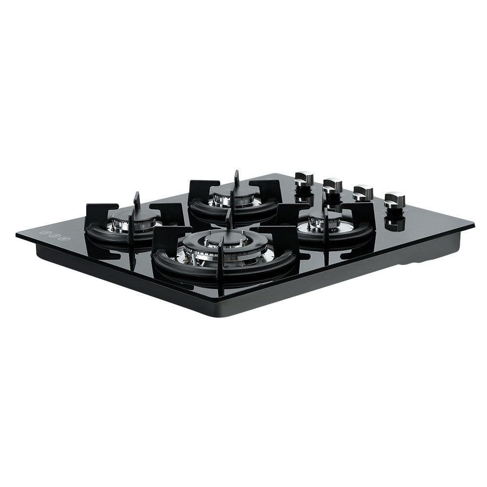 Devanti Gas Cooktop 60cm Stove Hob Black-2