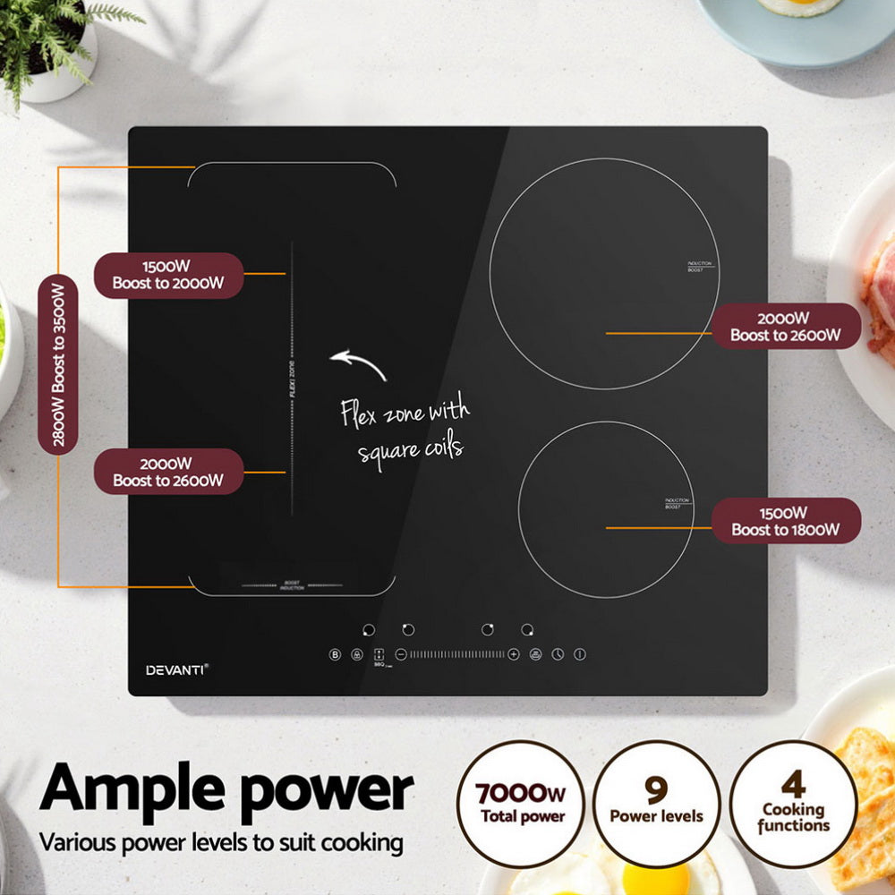 Devanti Induction Cooktop 60cm Electric Cooker-3