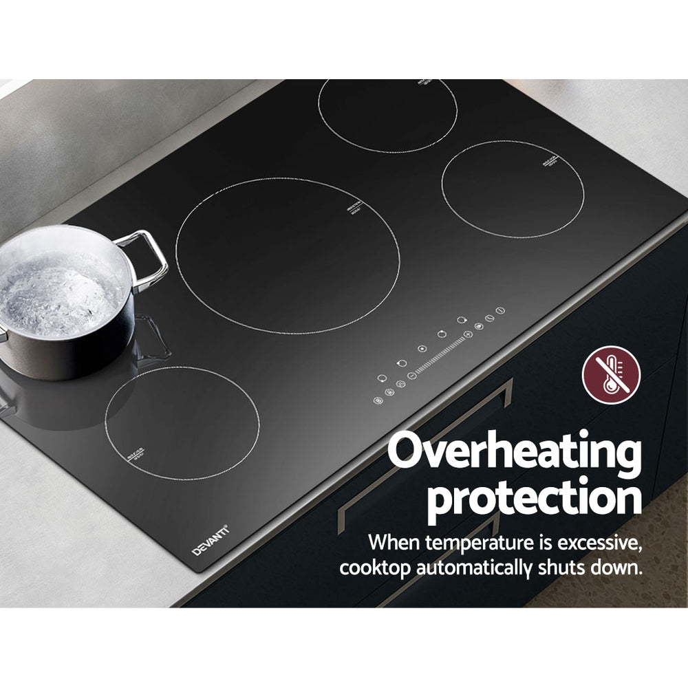 Devanti Induction Cooktop 90cm Electric Cooker-6