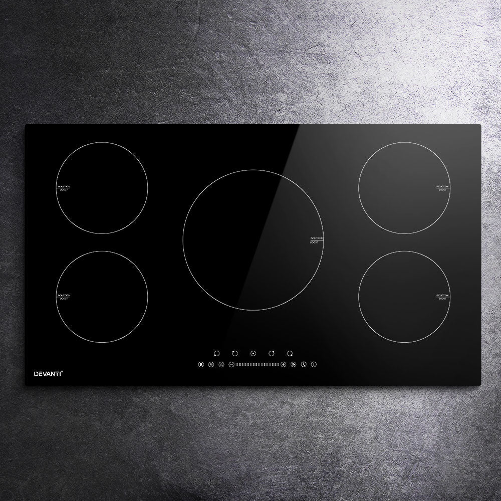 Devanti Induction Cooktop 90cm Electric Cooker-7