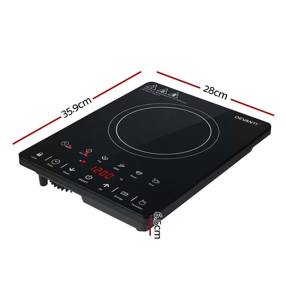 Devanti Electric Ceramic Cooktop 30cm-1