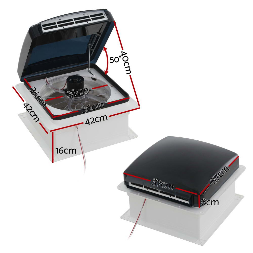 Weisshorn Caravan Air Vent Roof Hatch 12V Shower Fan Reversible Airlfow Rainy Use Camper-1