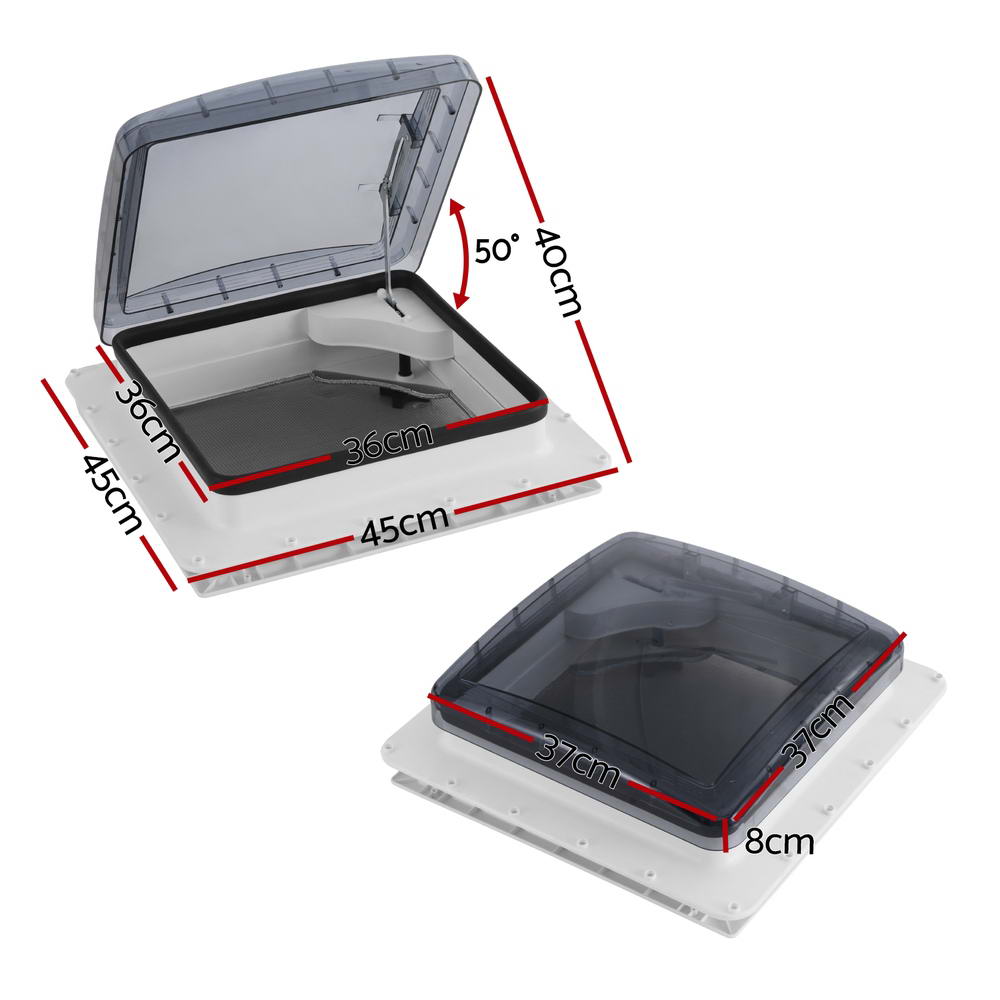 Weisshorn Caravan Roof Vent Air Exhaust Hatch RV Motorhome Camper White-2