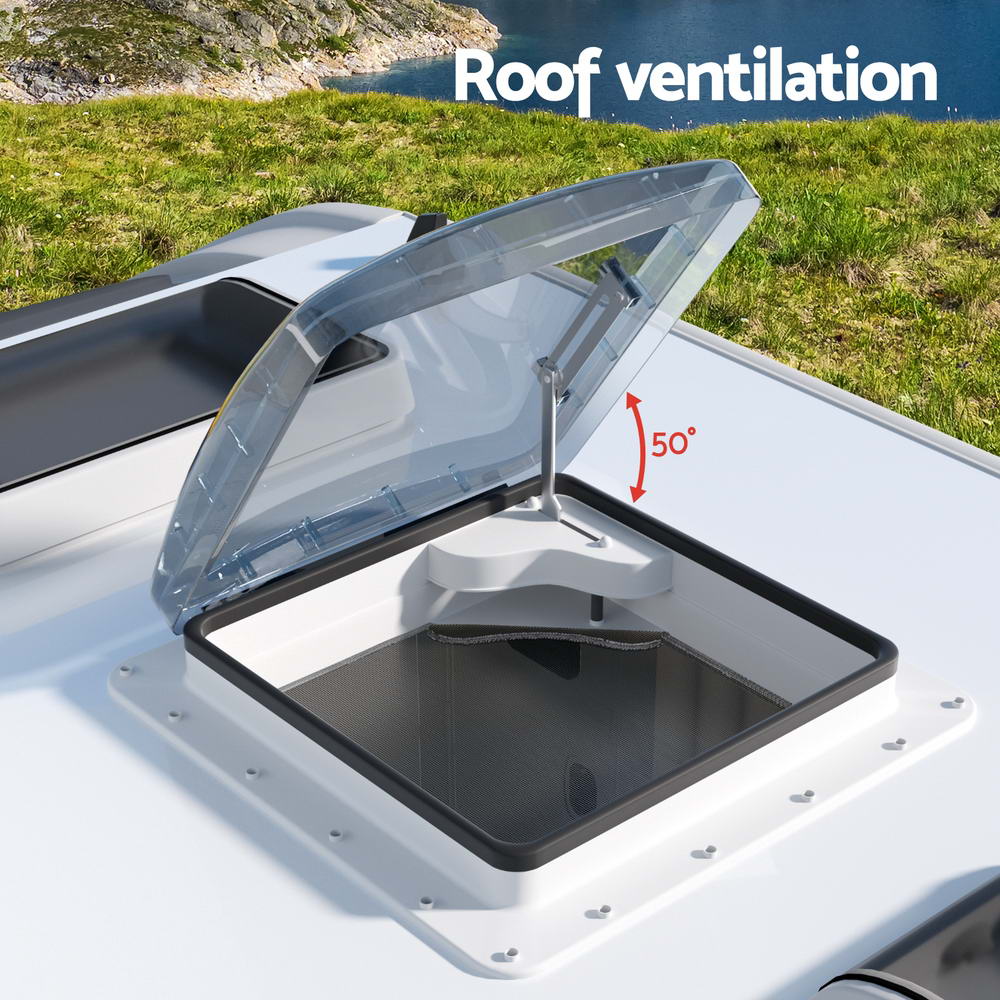 Weisshorn Caravan Roof Vent Air Exhaust Hatch RV Motorhome Camper White-5