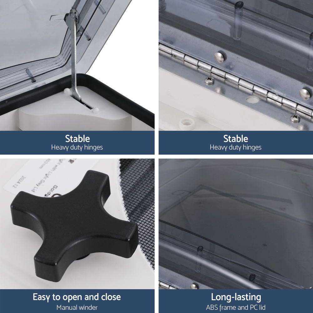 Weisshorn Caravan Roof Vent Air Exhaust Hatch RV Motorhome Camper White-6