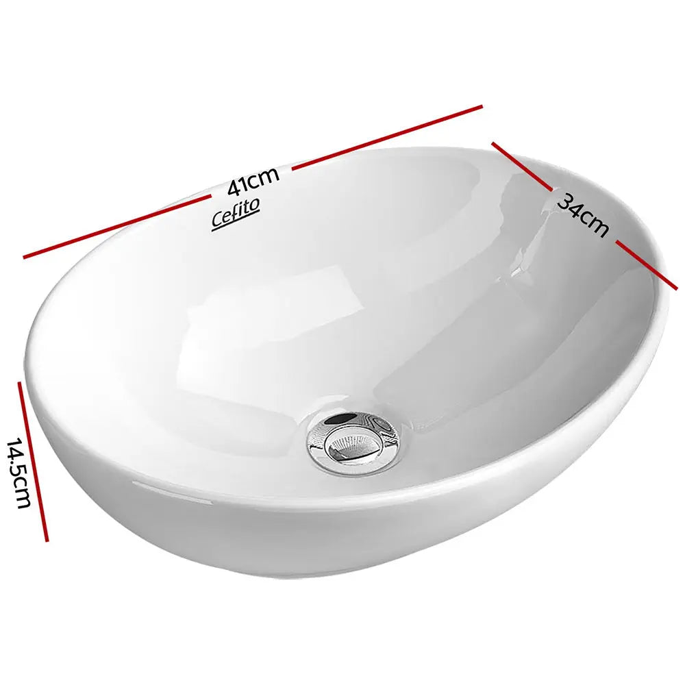 Cefito Bathroom Basin Ceramic Vanity Sink Hand Wash Bowl 41x34cm-1