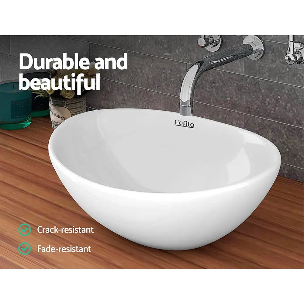 Cefito Bathroom Basin Ceramic Vanity Sink Hand Wash Bowl 41x34cm-2