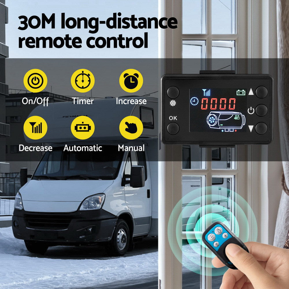 Giantz Diesel Air Heater All-in-one 12V 5KW LCD Remote Control for Car RV Indoors 2025 caravan machinery-3