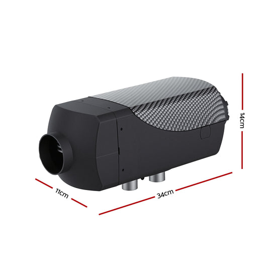 Giantz Diesel Air Heater 12-24V 2KW LCD Display Remote Control for Car Bus RV Indoor Black