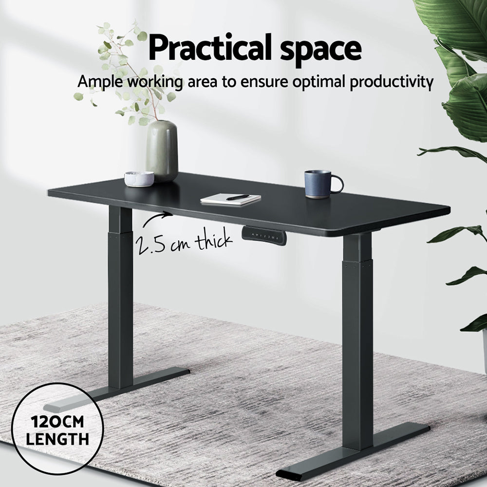 Artiss Standing Desk Top Black 120CM-4