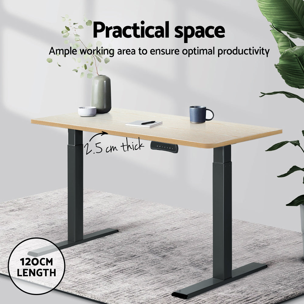 Artiss Standing Desk Top White Oak 120CM-4