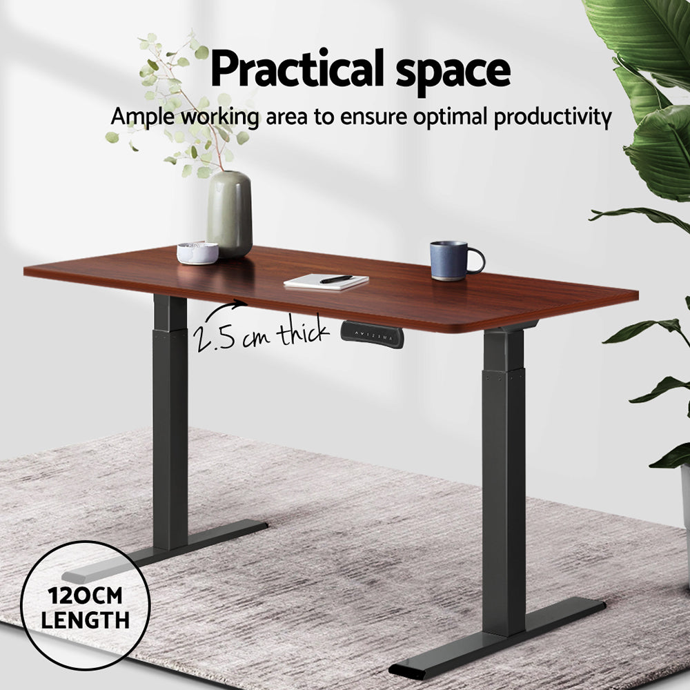 Artiss Standing Desk Top Walnut 120CM-4